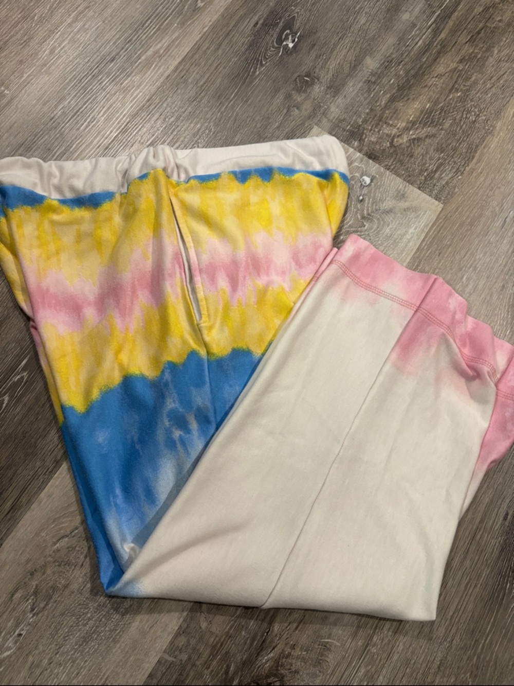 AVA JAMES Tie-Dye Pastel Hoodie - Cream, Blue, Yellow